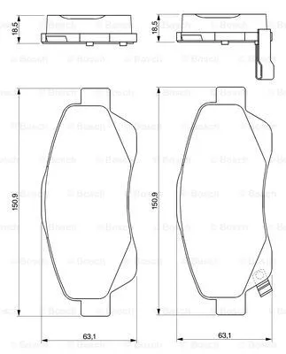 Brake Pad Set, disc brake (0 986 424 831)