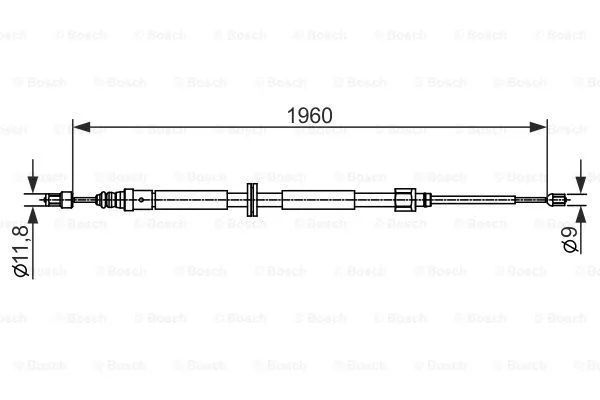 Cable Pull, parking brake (1 987 482 432)