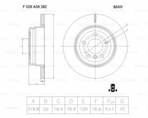 Brake Disc (F 026 A09 382)