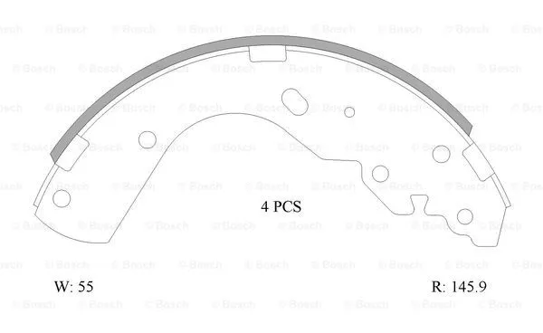 Brake Shoe Set (0 986 AB1 573)