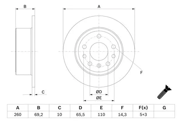 Brake Disc (0 986 478 430)