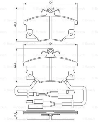 Brake Pad Set, disc brake (0 986 424 100)