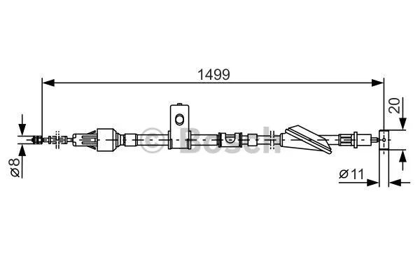Cable Pull, parking brake (1 987 477 793)