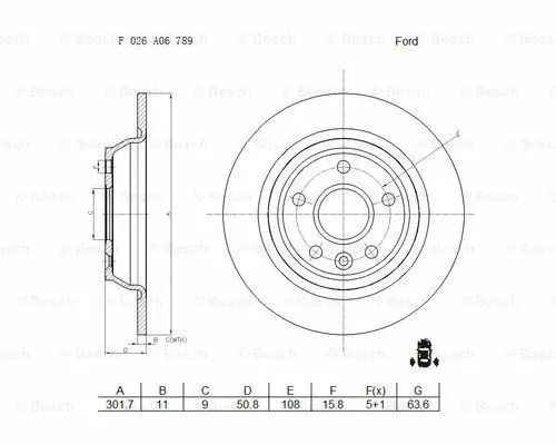 Brake Disc (F 026 A06 789)