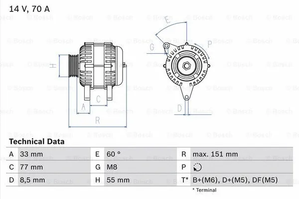 Alternator (0 986 039 510)