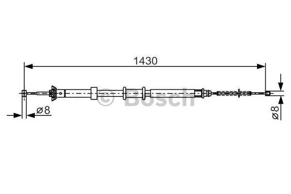 Cable Pull, parking brake (1 987 482 240)