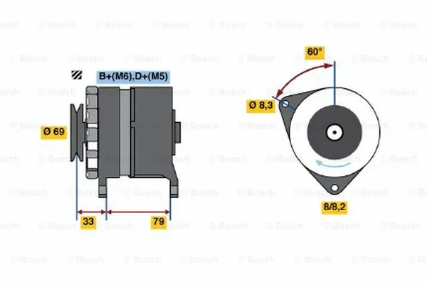 Alternator (0 986 044 781)
