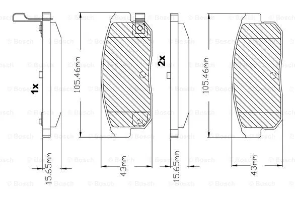 Brake Pad Set, disc brake (F 03B 150 097)