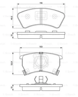 Brake Pad Set, disc brake (0 986 424 006)
