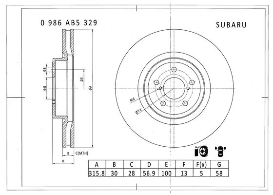 Brake Disc (0 986 AB5 329)