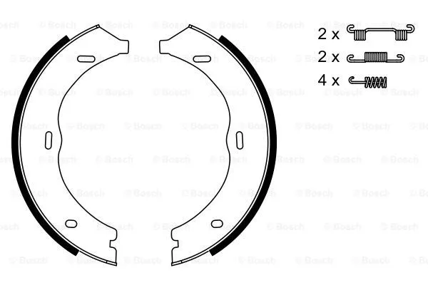 Brake Shoe Set, parking brake (0 986 487 718)