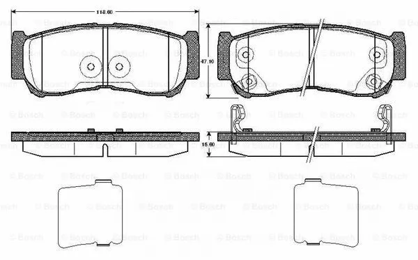 Brake Pad Set, disc brake (0 986 TB2 978)