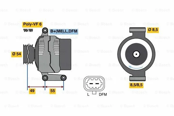 Alternator (0 986 081 070)