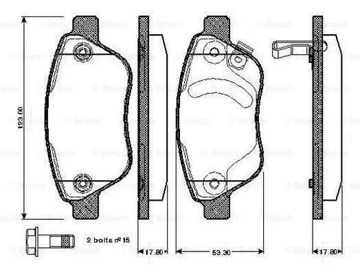 Brake Pad Set, disc brake (0 986 TB2 960)