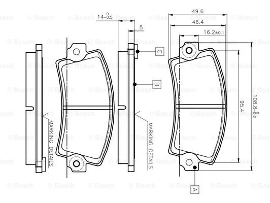 Brake Pad Set, disc brake (0 986 TB2 485)