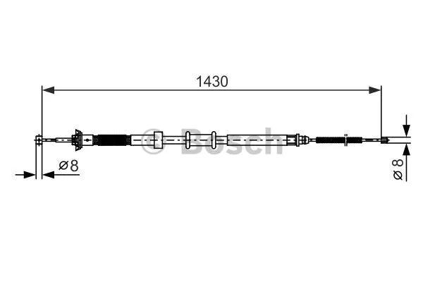Cable Pull, parking brake (1 987 482 389)