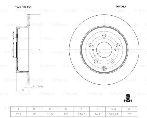Brake Disc (F 026 A06 804)