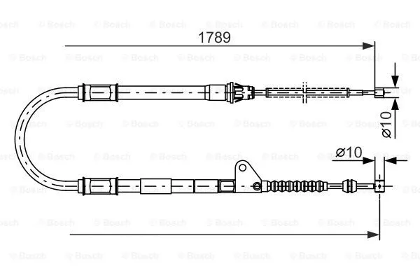 Cable Pull, parking brake (1 987 477 540)