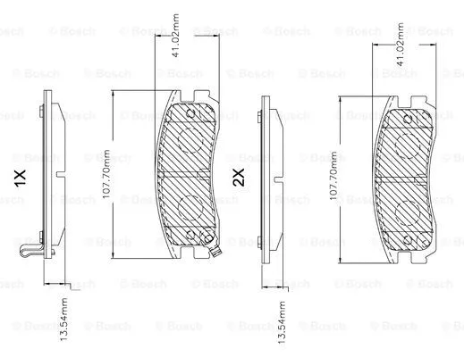 Brake Pad Set, disc brake (F 03B 150 045)