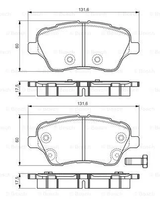 Brake Pad Set, disc brake (0 986 TB3 199)