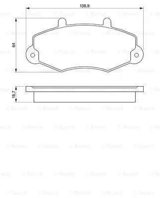 Brake Pad Set, disc brake (0 986 460 963)