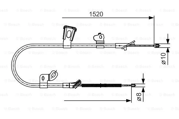 Cable Pull, parking brake (1 987 477 918)