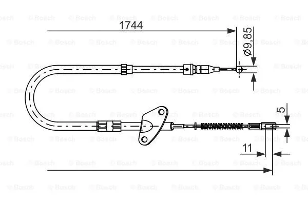 Cable Pull, parking brake (1 987 477 122)