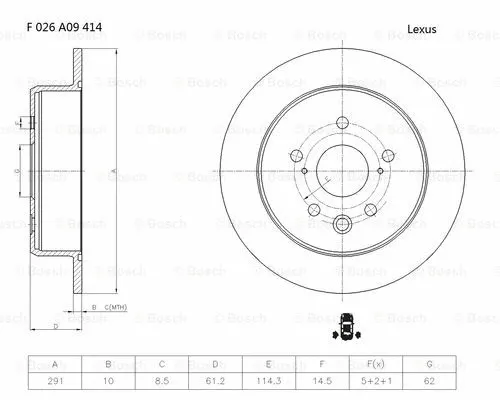 Brake Disc (F 026 A09 414)