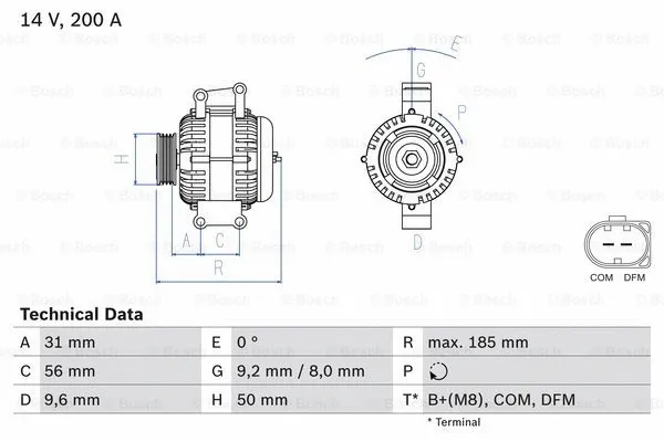 Alternator (0 986 048 550)