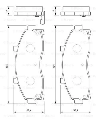 Brake Pad Set, disc brake (0 986 424 726)