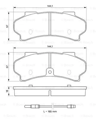 Brake Pad Set, disc brake (0 986 424 046)