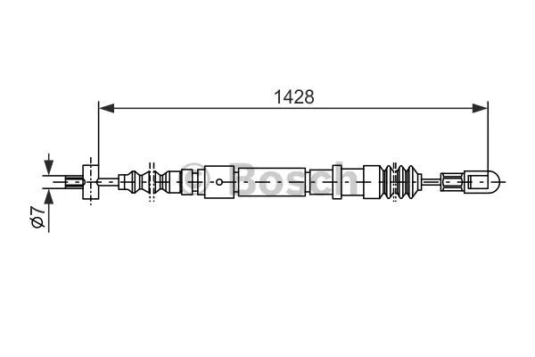 Cable Pull, parking brake (1 987 477 355)