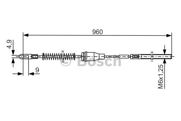 Cable Pull, parking brake (1 987 477 133)