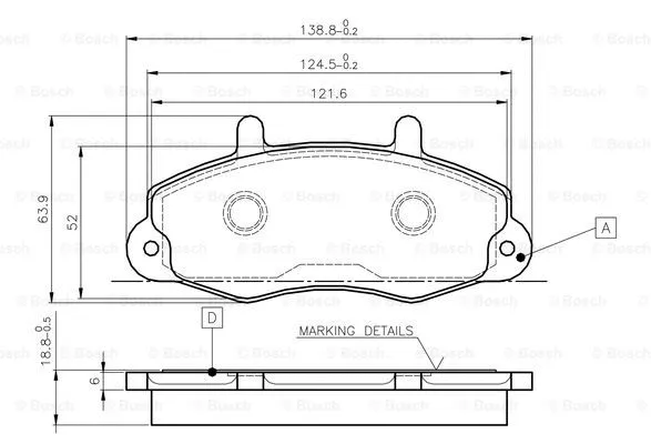 Brake Pad Set, disc brake (0 986 TB2 019)