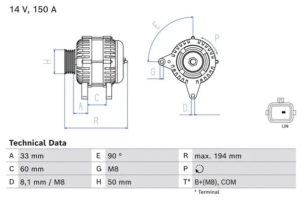 Alternator (0 986 084 690)
