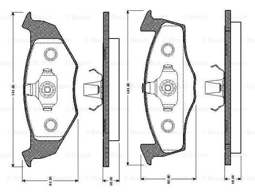 Brake Pad Set, disc brake (0 986 TB2 301)