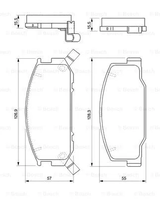 Brake Pad Set, disc brake (0 986 424 724)