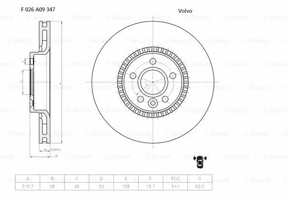 Brake Disc (F 026 A09 347)