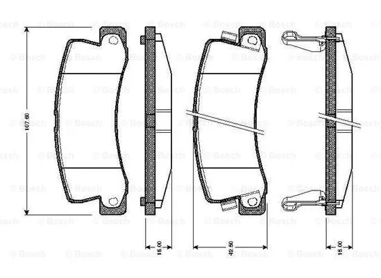 Brake Pad Set, disc brake (0 986 TB2 110)