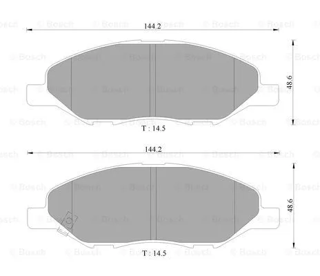 Brake Pad Set, disc brake (0 986 AB9 147)