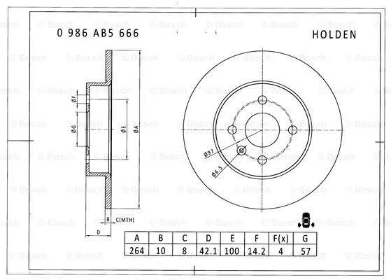 Brake Disc (0 986 AB5 666)