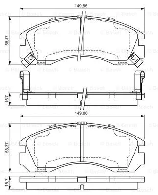 Brake Pad Set, disc brake (0 986 495 013)