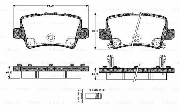Brake Pad Set, disc brake (0 986 TB2 974)