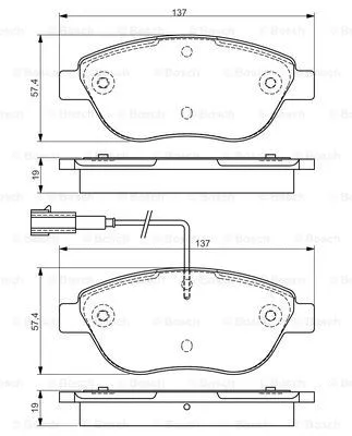 Brake Pad Set, disc brake (0 986 495 086)