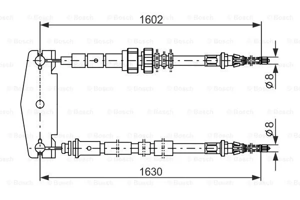 Cable Pull, parking brake (1 987 477 232)