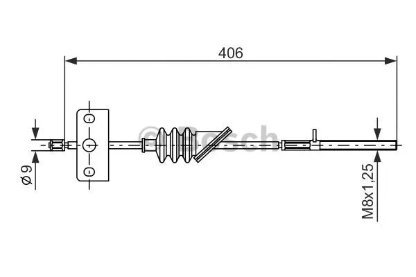 Cable Pull, parking brake (1 987 477 832)