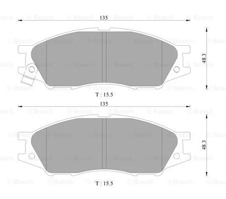 Brake Pad Set, disc brake (0 986 AB9 138)