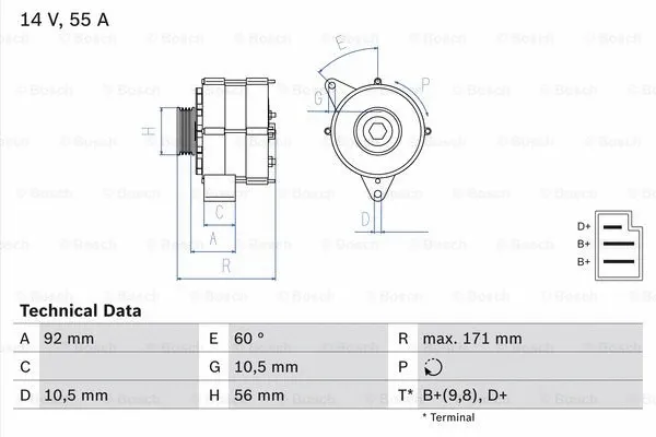 Alternator (0 986 033 740)