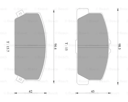 Brake Pad Set, disc brake (0 986 AB2 450)