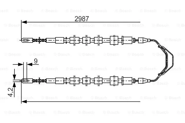 Cable Pull, parking brake (1 987 477 031)